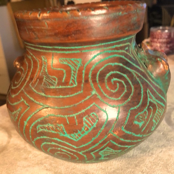 Accents Vintage Brazilian Pottery Red Clay Marivaldo Authentic